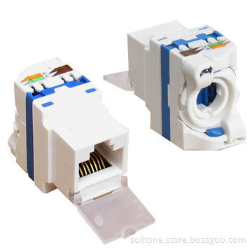 Unshielded Cat6 Keystone Jack, 180 Degrees, New Style, Easy to Use